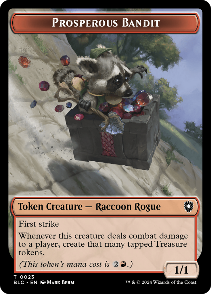 Magic: The Gathering - Prosperous Bandit Token - Bloomburrow Commander Tokens