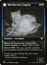 Magic: The Gathering - Mischievous Catgeist // Catlike Curiosity Foil - Innistrad: Double Feature