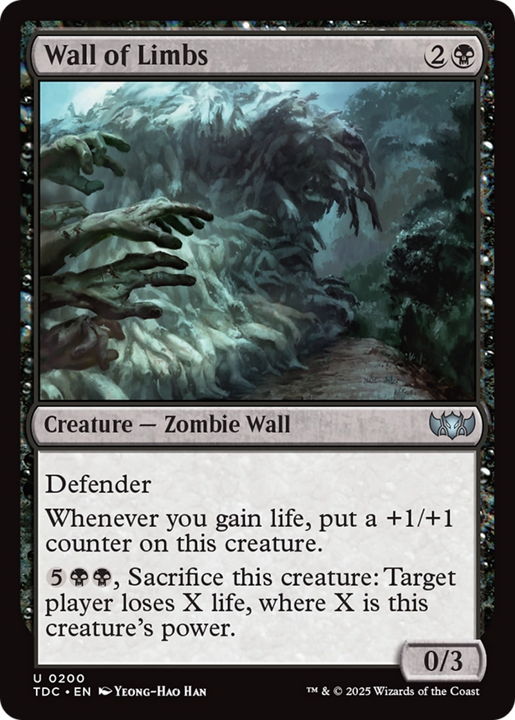 Magic: The Gathering - Wall of Limbs - Tarkir: Dragonstorm Commander