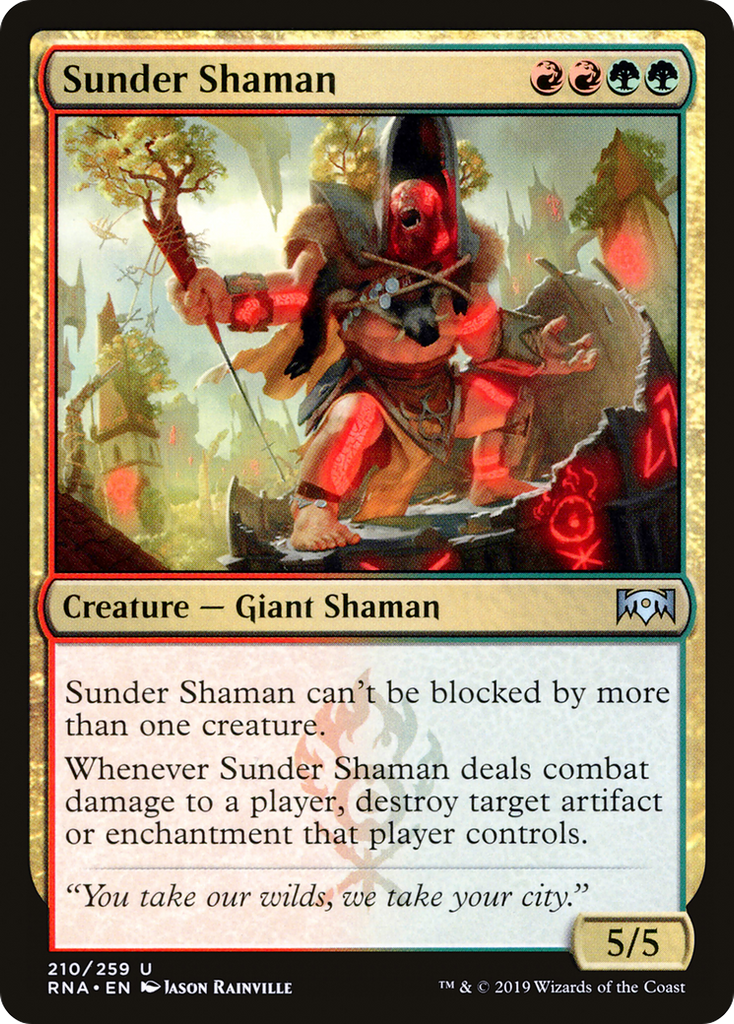 Magic: The Gathering - Sunder Shaman Foil - Ravnica Allegiance