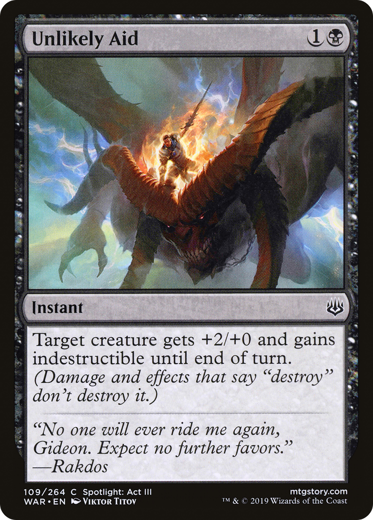 Magic: The Gathering - Unlikely Aid Foil - War of the Spark
