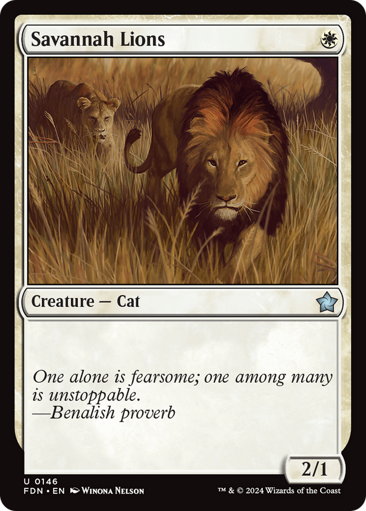 Magic: The Gathering - Savannah Lions Foil - Foundations