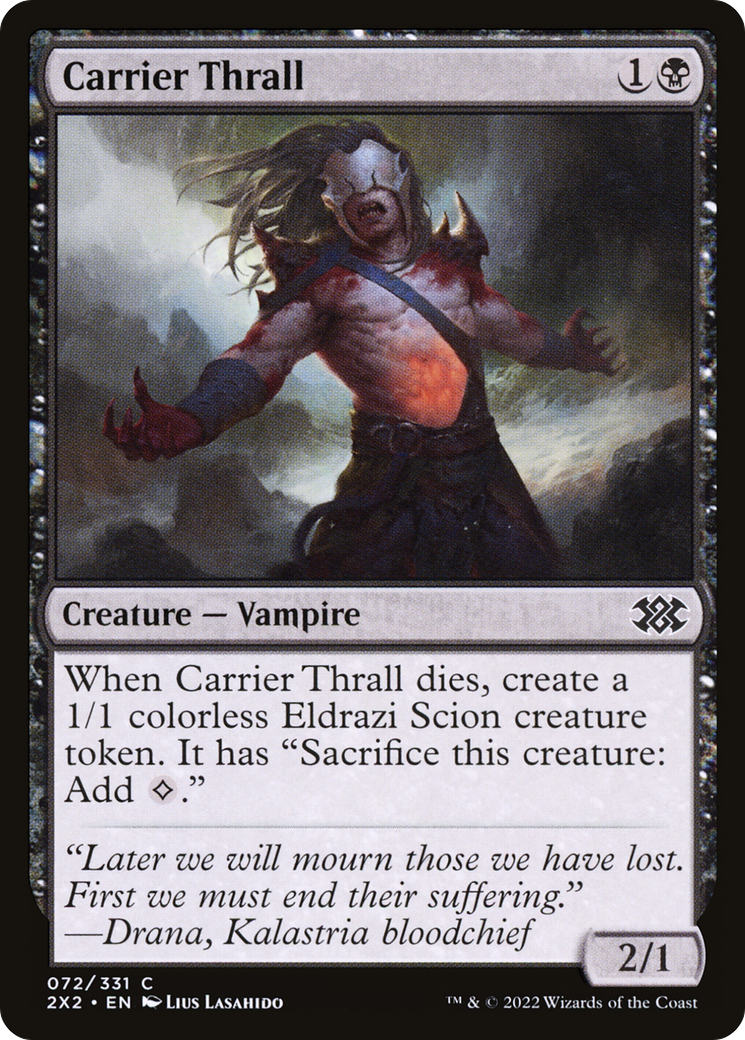 Magic: The Gathering - Carrier Thrall Foil - Double Masters 2022