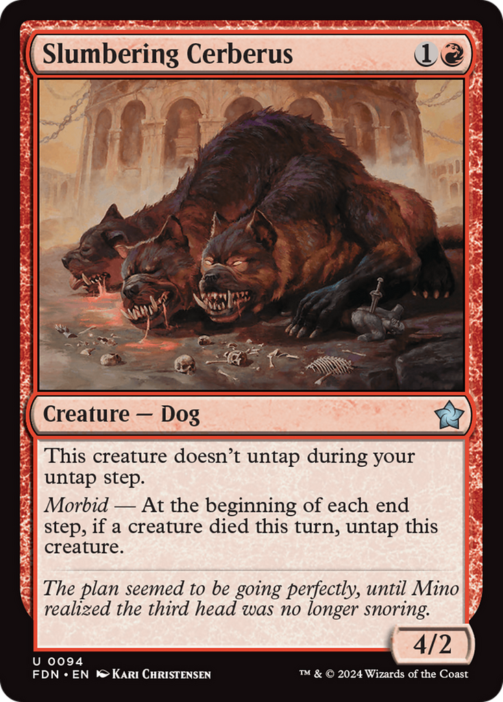 Magic: The Gathering - Slumbering Cerberus Foil - Foundations