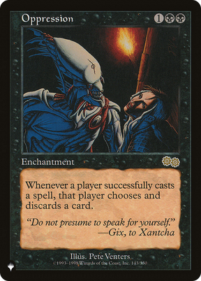 Magic: The Gathering - Oppression - The List