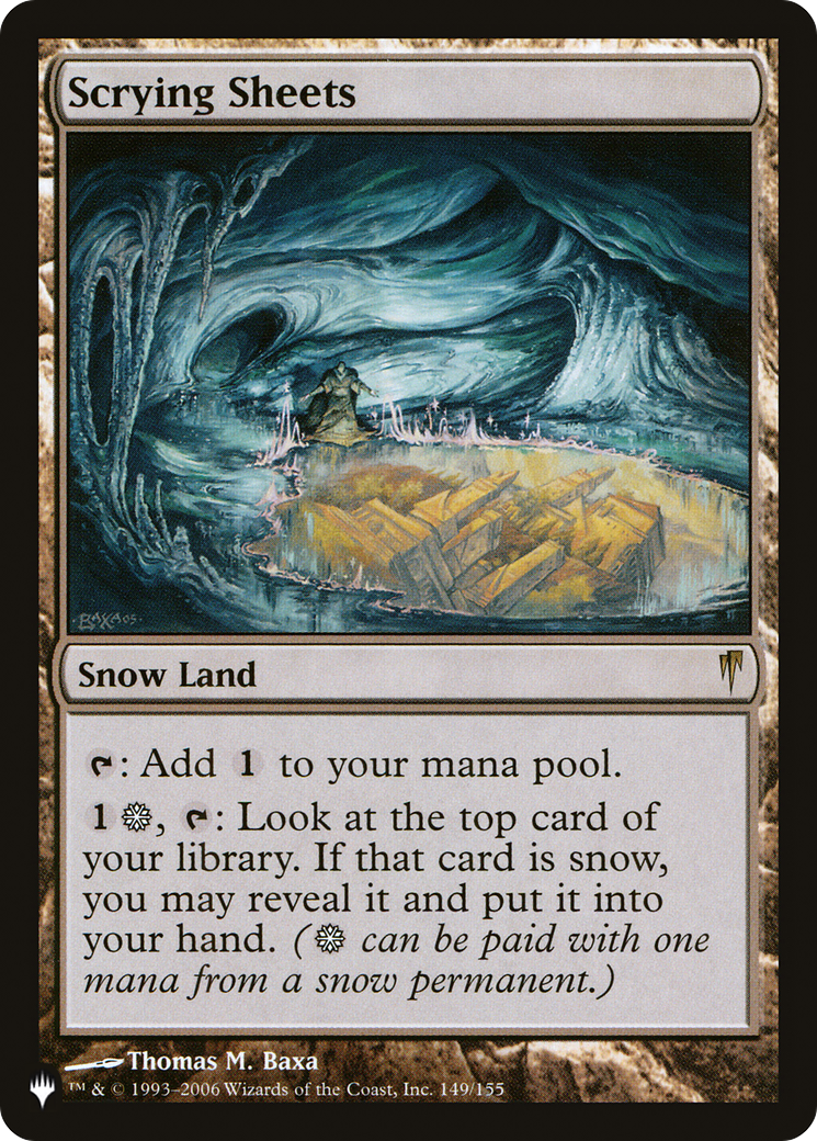 Magic: The Gathering - Scrying Sheets - The List