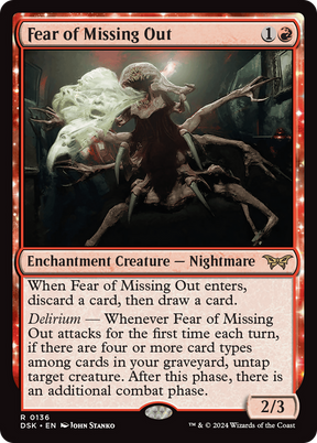 Magic: The Gathering - Fear of Missing Out Foil - Duskmourn: House of Horror