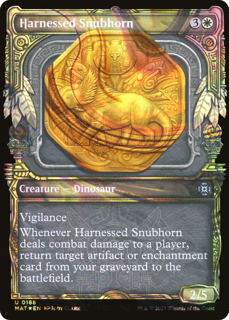 Magic: The Gathering - Harnessed Snubhorn Foil - March of the Machine: The Aftermath