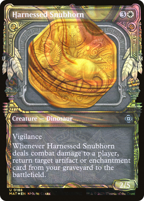 Magic: The Gathering - Harnessed Snubhorn Foil - March of the Machine: The Aftermath