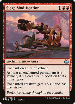 Magic: The Gathering - Siege Modification - The List