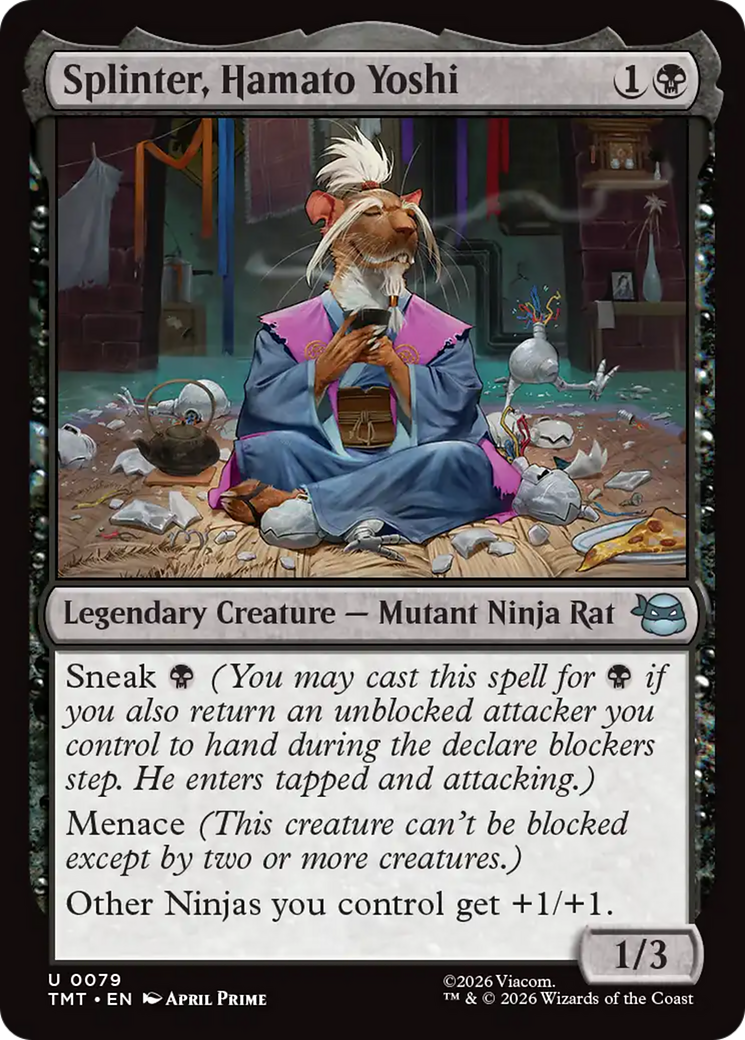 Magic: The Gathering - Splinter, Hamato Yoshi - Teenage Mutant Ninja Turtles