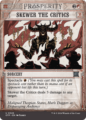 Magic: The Gathering - Skewer the Critics Foil - Breaking News