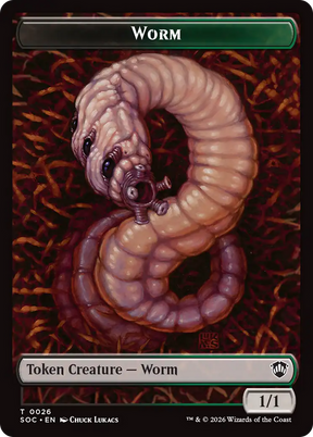 Magic: The Gathering - Worm Token - Secrets of Strixhaven Commander Tokens