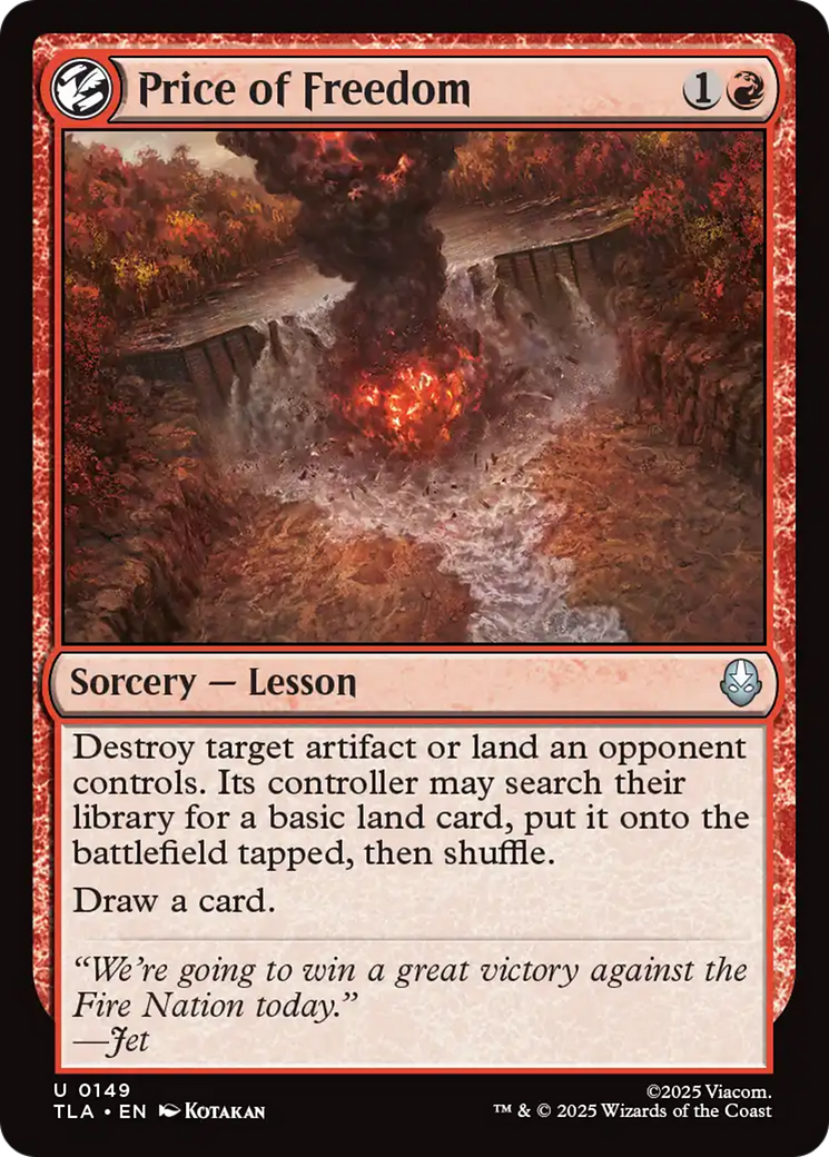 Magic: The Gathering - Price of Freedom Foil - Avatar: The Last Airbender