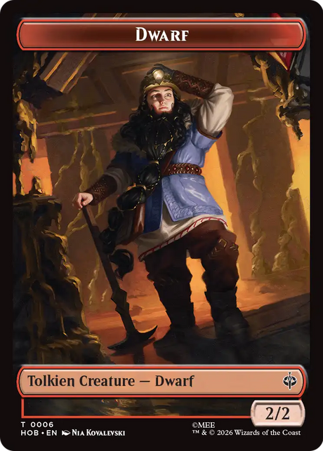 Magic: The Gathering - Dwarf Token - The Hobbit Tokens