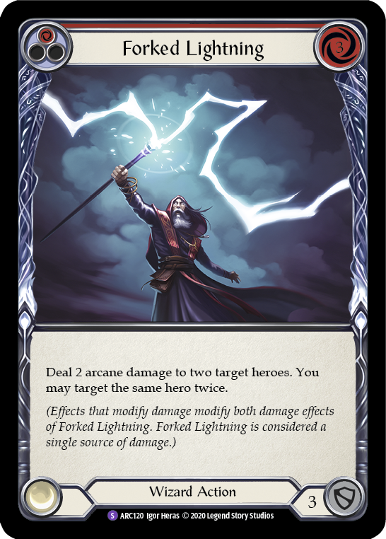 Flesh and Blood - Forked Lightning Rainbow Foil - Arcane Rising Unlimited