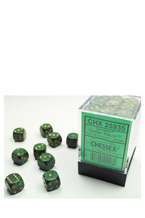 Chessex - 36er-Pack 12mm D6 Würfel - Speckled Golden Recon