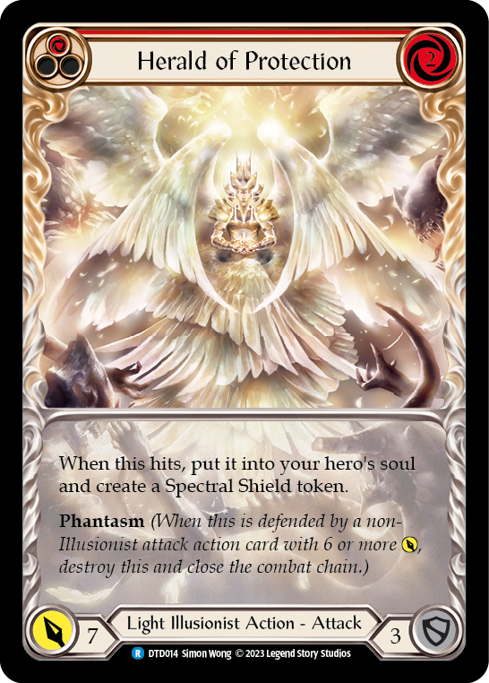 Flesh and Blood - Herald of Protection (Red) Extended Art - Dusk till Dawn