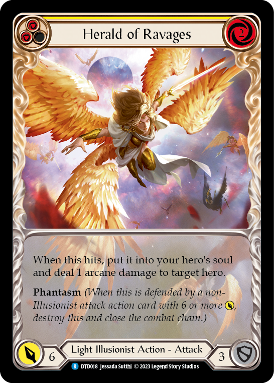 Flesh and Blood - Herald of Ravages (Yellow) Extended Art - Dusk till Dawn