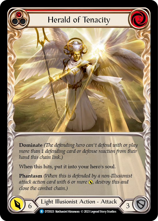 Flesh and Blood - Herald of Tenacity (Red) Extended Art - Dusk till Dawn