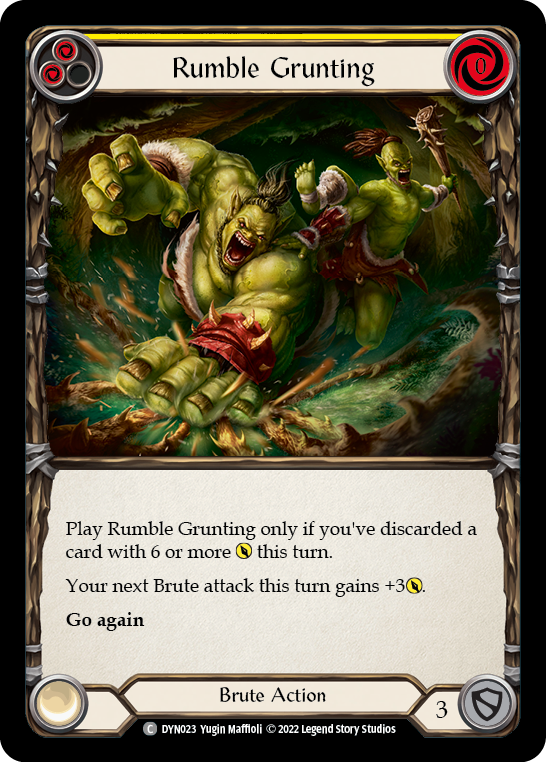 Flesh and Blood - Rumble Grunting (Yellow) - Dynasty