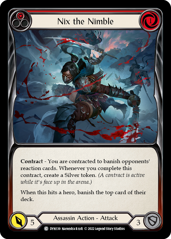 Flesh and Blood - Nix the Nimble (Red) Rainbow Foil - Dynasty