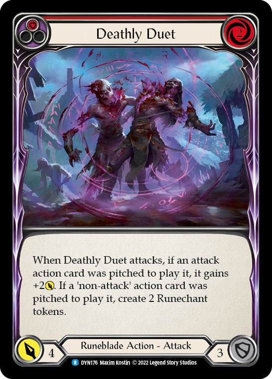 Flesh and Blood - Deathly Duet (Red) Rainbow Foil - Dynasty
