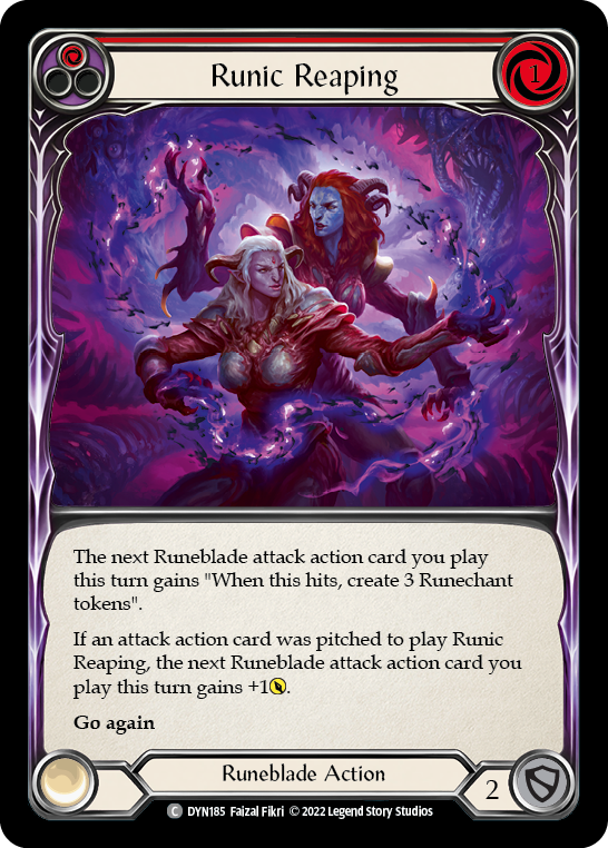 Flesh and Blood - Runic Reaping (Red) Rainbow Foil - Dynasty