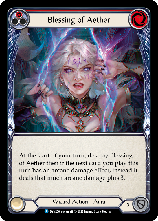 Flesh and Blood - Blessing of Aether (Red) Rainbow Foil - Dynasty