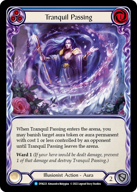 Flesh and Blood - Tranquil Passing (Blue) Rainbow Foil - Dynasty