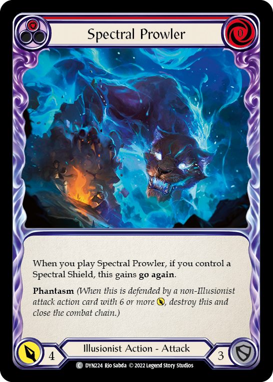 Flesh and Blood - Spectral Prowler (Red) Rainbow Foil - Dynasty