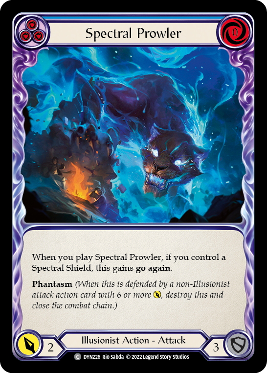 Flesh and Blood - Spectral Prowler (Blue) Rainbow Foil - Dynasty