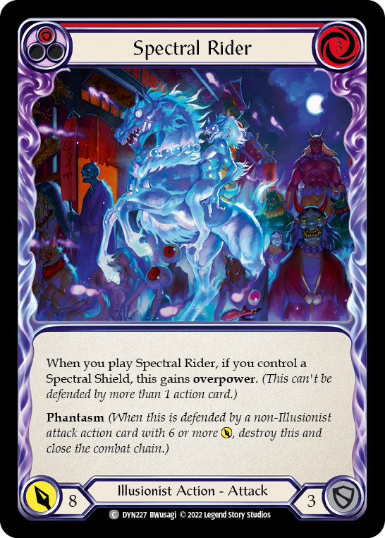 Flesh and Blood - Spectral Rider (Red) Rainbow Foil - Dynasty