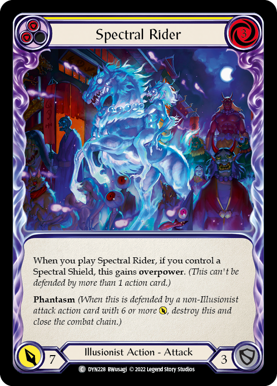 Flesh and Blood - Spectral Rider (Yellow) Rainbow Foil - Dynasty
