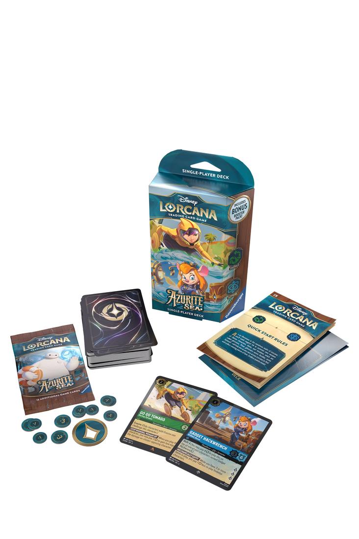 Disney Lorcana - Azurite Sea Go Go Tomago and Gadget Hackwrench Starter Deck - Englisch