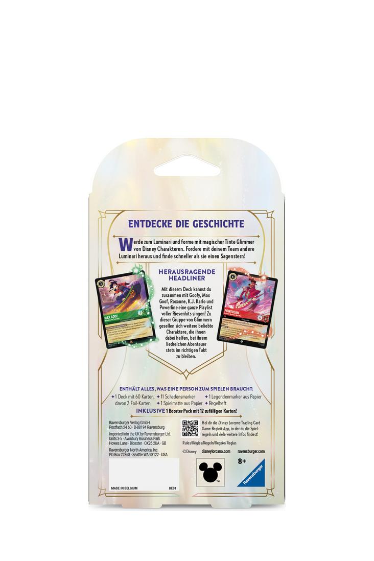 Disney Lorcana - Mythen: Powerline und Max Goof Starter Deck - Deutsch GameGalaxy Disney Lorcana - Mythen: Powerline und Max Goof Starter Deck - Deutsch GameGalaxy