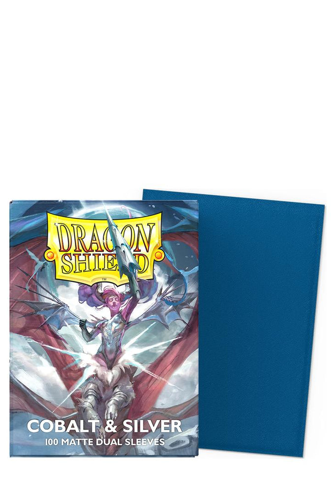 Dragon Shield - 100 Dual Matte Sleeves Standardgrösse - 25th Special Edition - Blue Silver
