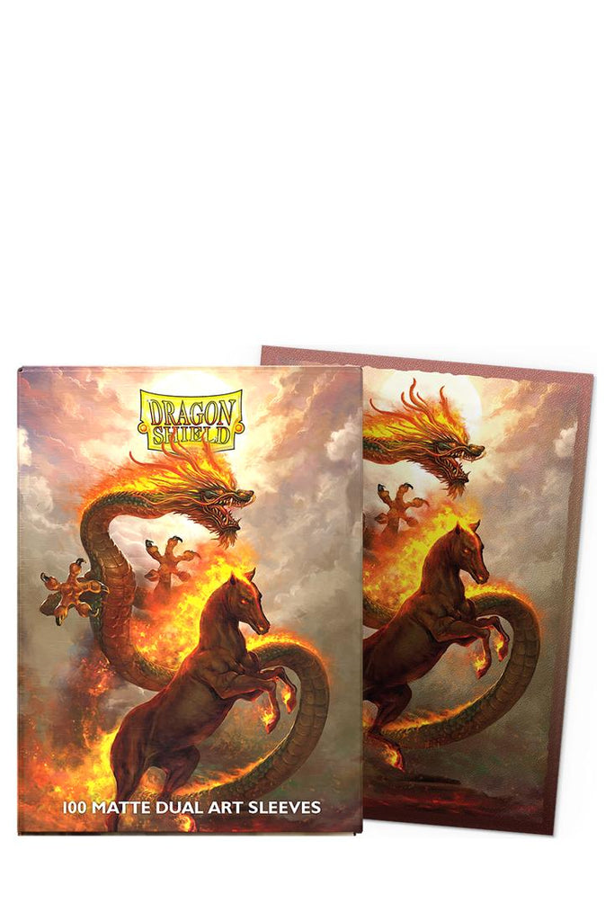 Dragon Shield - 100 Matte Dual Art Sleeves Standardgrösse - Fire Horse 2026