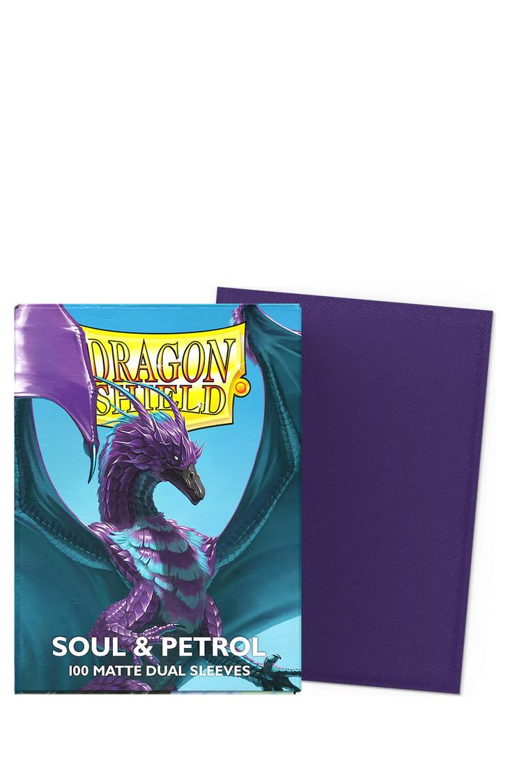 Dragon Shield - 100 Matte Dual Sleeves Standardgrösse - Soul & Petrol
