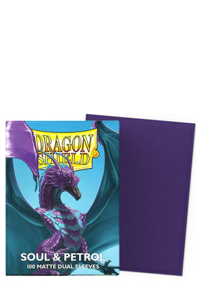 Dragon Shield - 100 Matte Dual Sleeves Standardgrösse - Soul & Petrol
