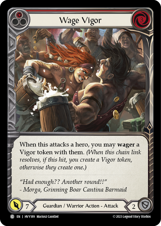 Flesh and Blood - Wage Vigor (Red) Rainbow Foil - Heavy Hitters