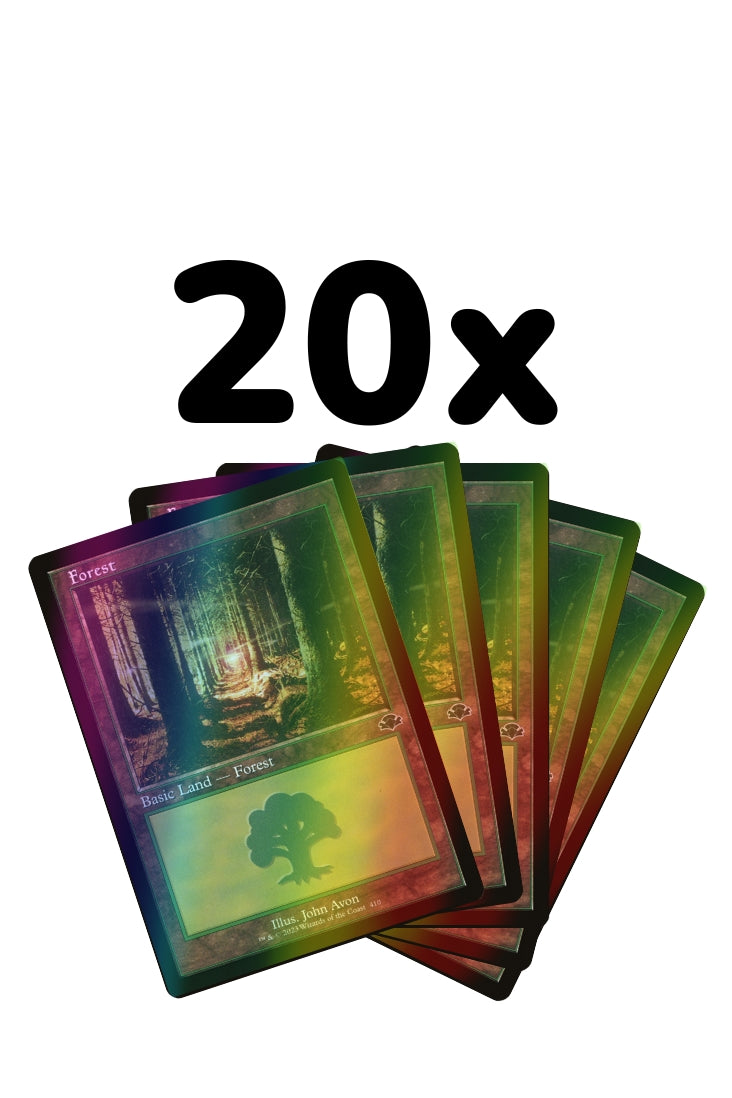 Magic: The Gathering - 20 Retro Basic Lands - Forest - Englisch