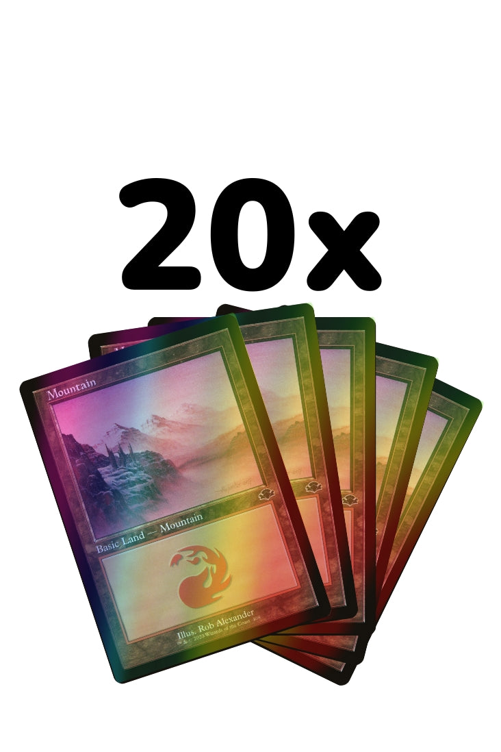 Magic: The Gathering - 20 Retro Basic Lands - Mountain - Englisch