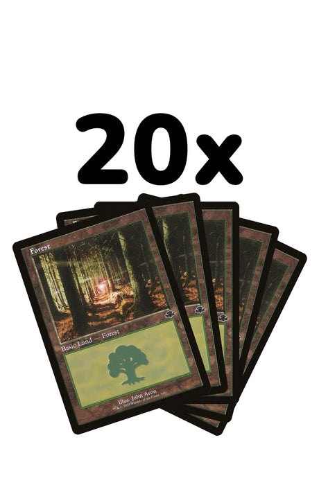 Magic: The Gathering - 20 Retro Basic Lands - Forest - Englisch