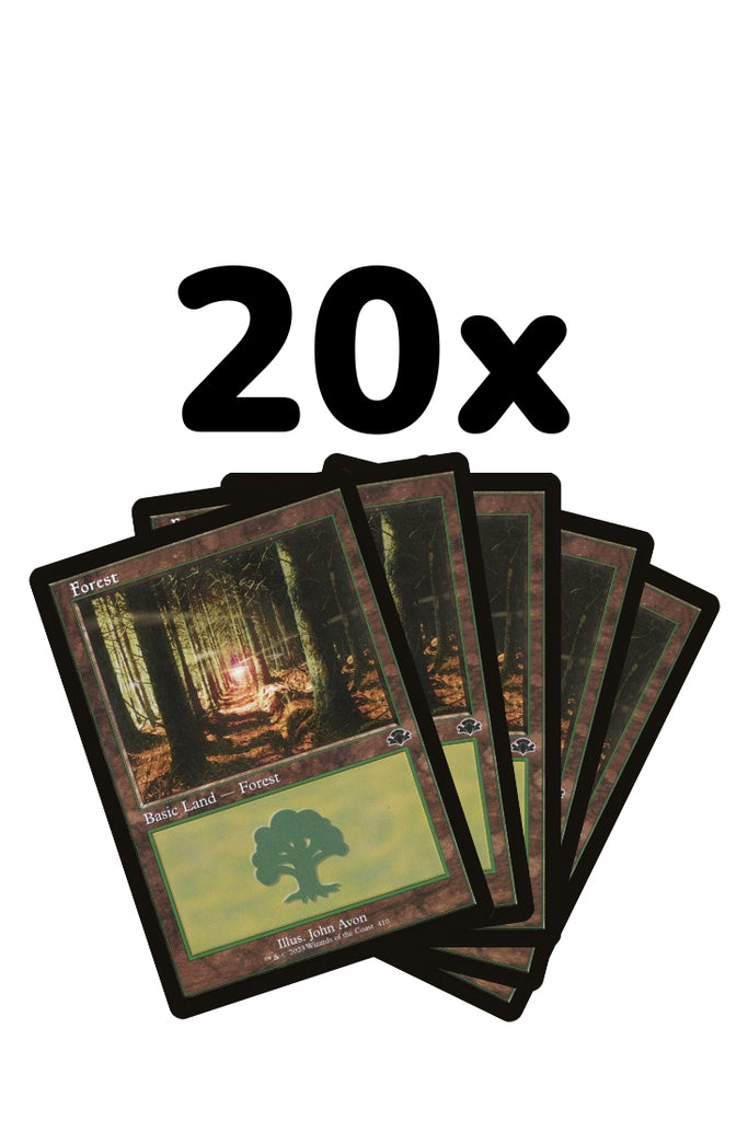 Magic: The Gathering - 20 Retro Basic Lands - Forest - Englisch