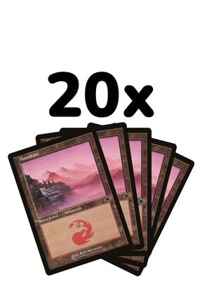 Magic: The Gathering - 20 Retro Basic Lands - Mountain - Englisch