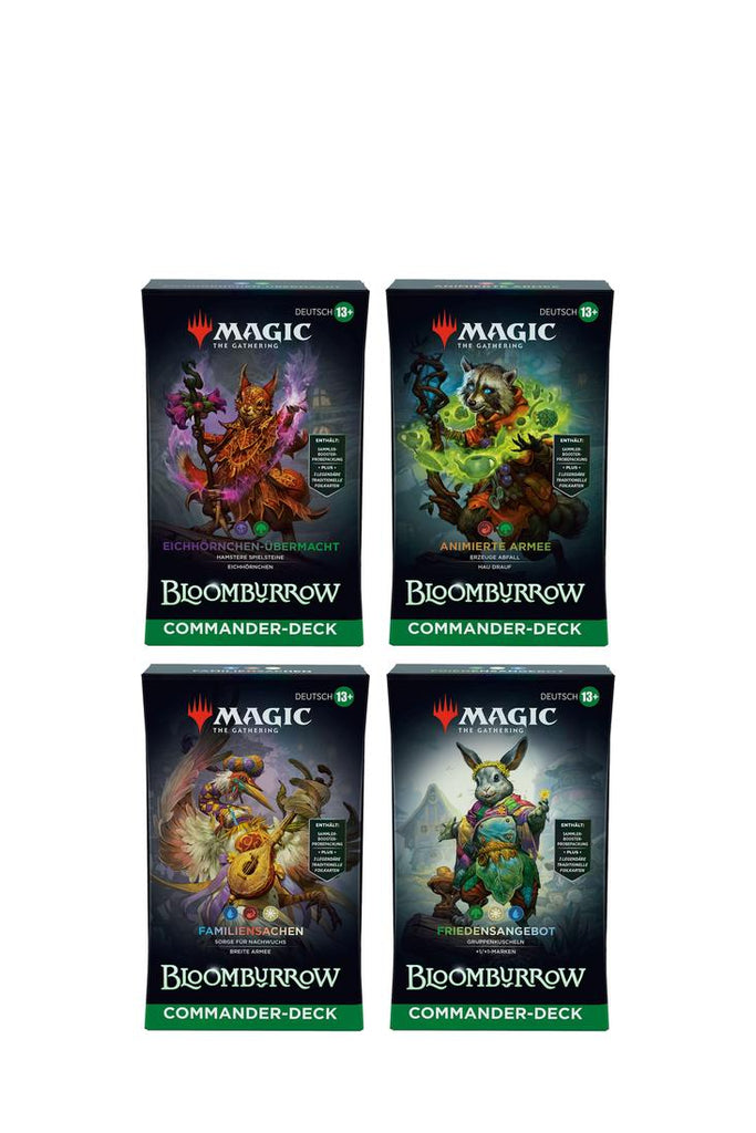 Magic: The Gathering - Bloomburrow Commander Alle 4 Decks - Deutsch