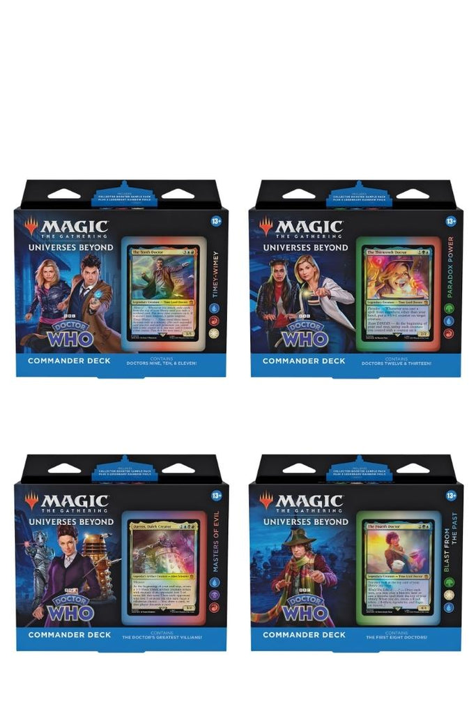 Magic: The Gathering - Doctor Who Commander Alle 4 Decks - Englisch