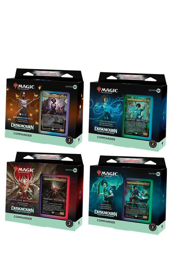 Magic: The Gathering - Duskmourn Haus des Schreckens Commander Alle 4 Decks - Deutsch