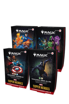 Magic: The Gathering - Marvel Super Heroes Commander Alle 4 Decks - Deutsch